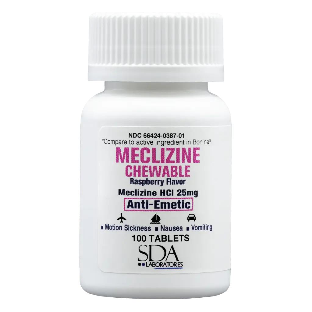 MECLIZINE 25 MG X 100 TABLETAS