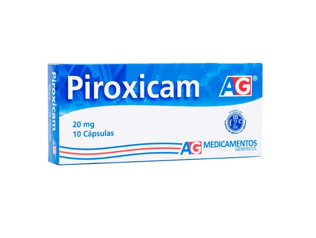 Piroxicam 20 mg 10 Tabletas Ag