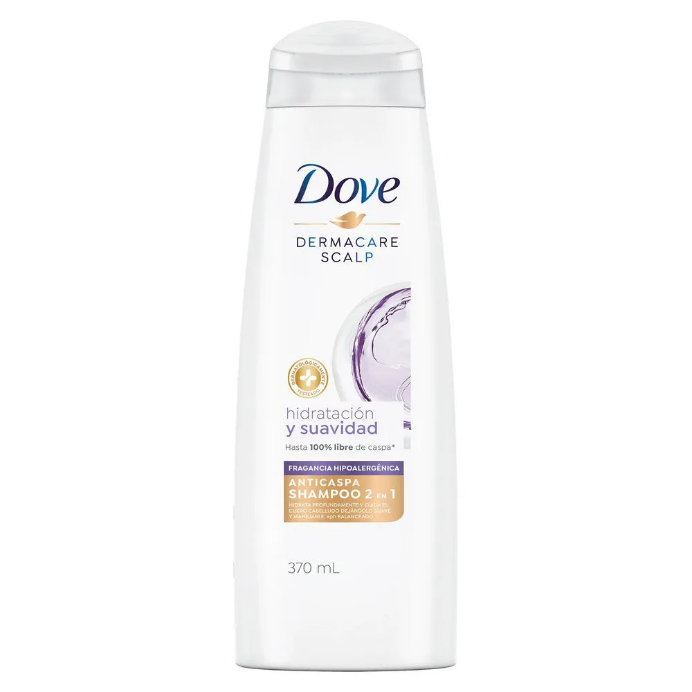 Shampoo Dove Anticaspa Hidratacion Y Suavidad X 370 Ml