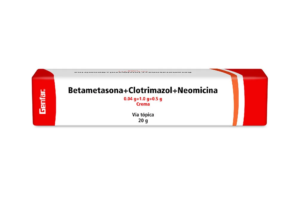 Betametasona+Clotrimazol+Neomicina Crema 0.04%+1.0%+0.5%Gr Tubo X 20 Gr