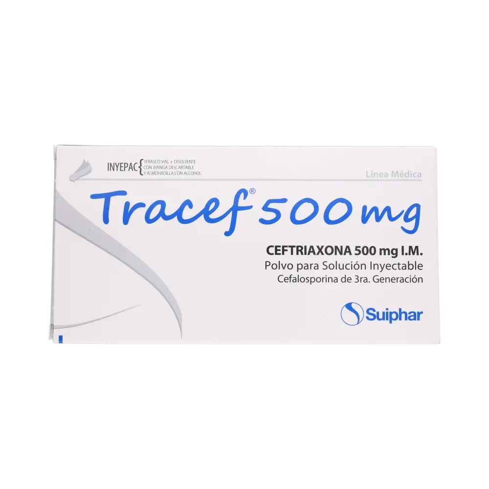 TRACEF 500 MG POLVO PARA SOLUCION INYECTABLE