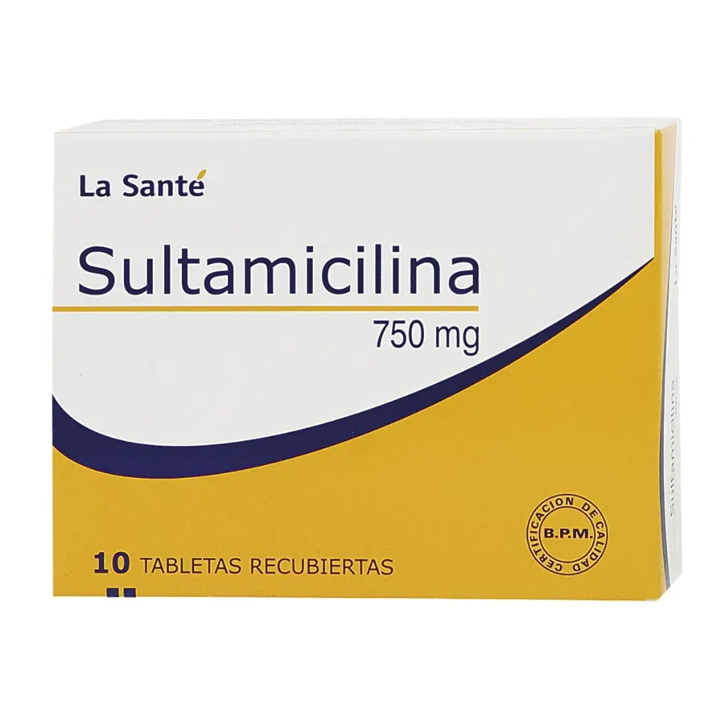 Sultamicilina 750Mg Tableta Recubierta Caja X 10 La Sante