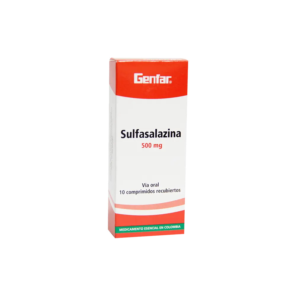 Sulfasalazina Tabletas Recubiertas 500Mg Caja X 10