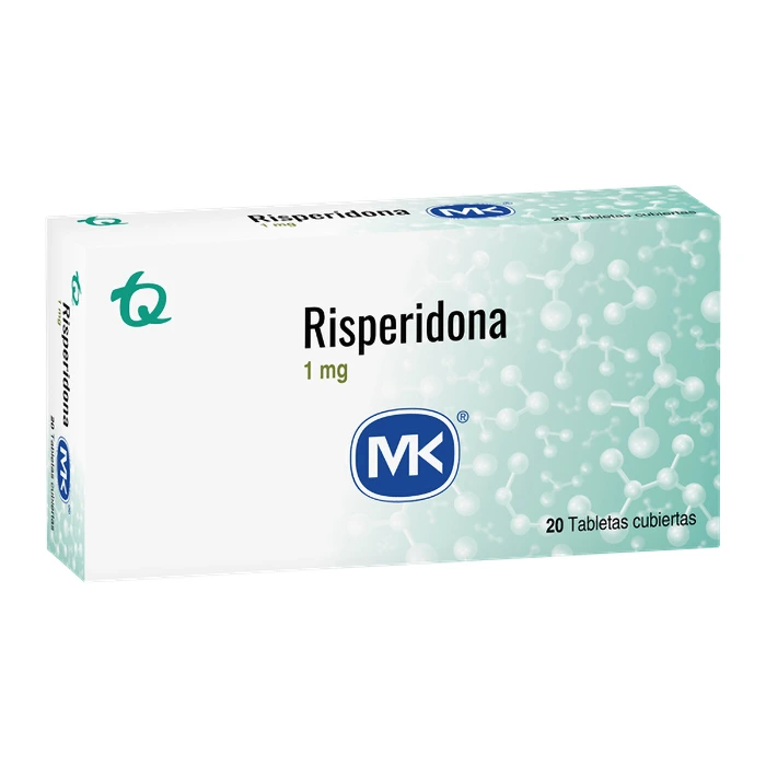 Risperidona 1 mg Caja Con 20 Tabletas Cubiertas Rx1