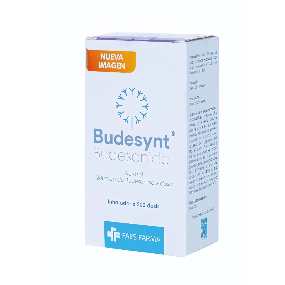 Budesynt Budesonida 200 Mcg Inhalador X 200 Dosis