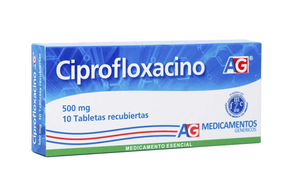 Ciprofloxacina Tabletas Recubiertas 500Mg Caja X 10