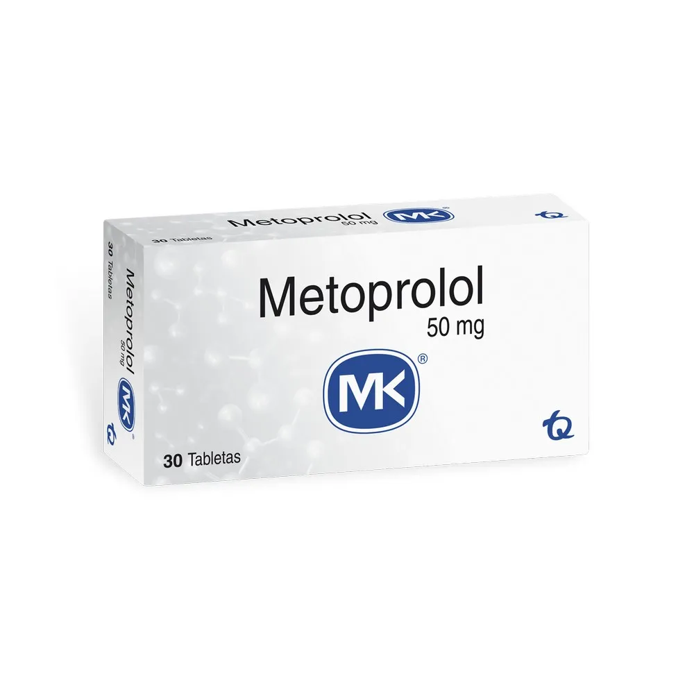 Metoprolol 50 Mg MK X30 Tabletas