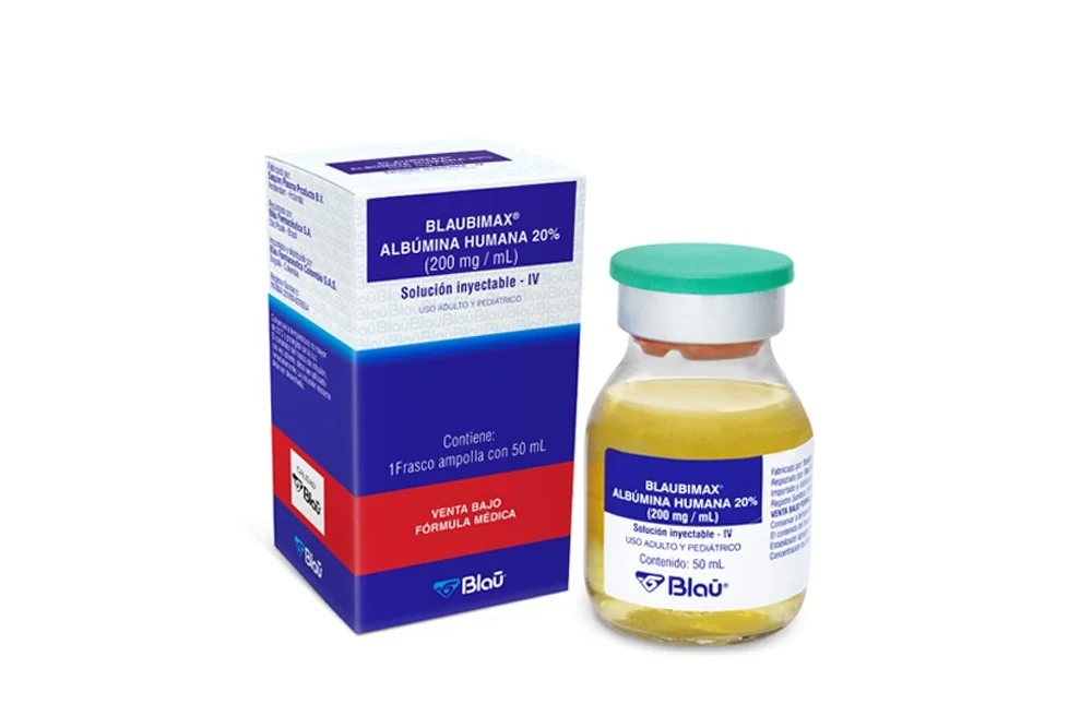 Blaubimax Albúmina Humana 200 mg/mL Caja x Frasco x 50 mL Blau
