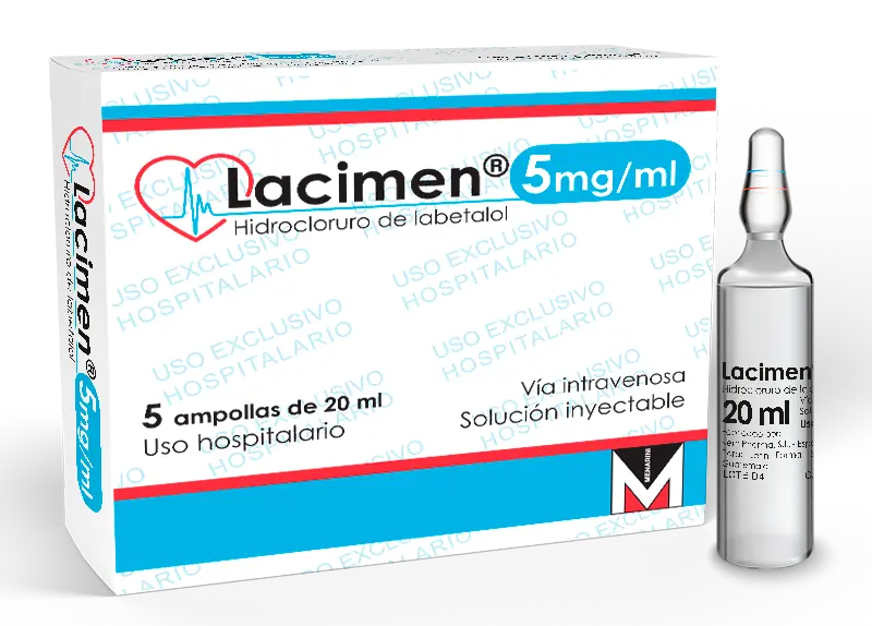 Hidrocloruro de Labetalol (Lacimen) 5mg/mL x 5 ampollas Menaris
