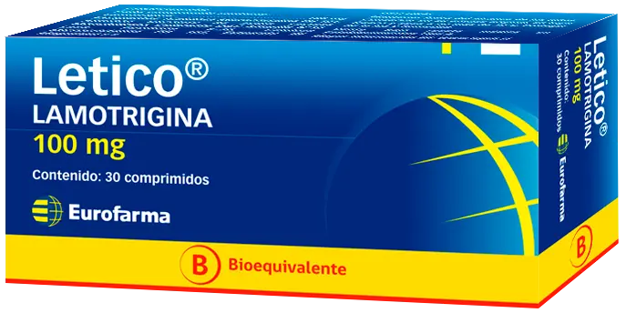 Letico 100 mg. (Lamotrigina)  x 30 comprimidos