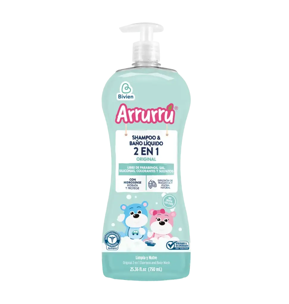 Shampoo y Baño Liquido 2 en 1 Original 750 ml - Arrurrú