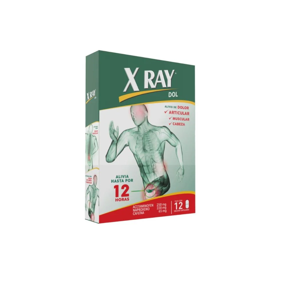 X Ray Dol Alivio De Dolor E Inflamación 12 Cápsulas