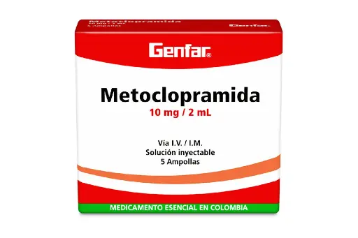 METOCLOPRAMIDA 10MG / 2ML AMPOLLAS X 5