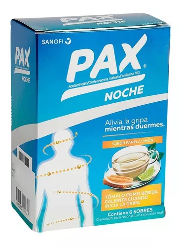 Pax Noche Panela Limón Acetaminofen + Fenilefrina + Clorfeniramina Sanofi Caja X 6 Sobres