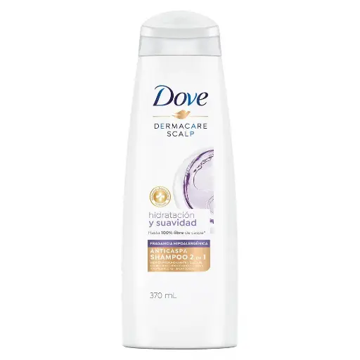 Shampoo Dove Anticaspa Hidratacion Y Suavidad X 370 Ml