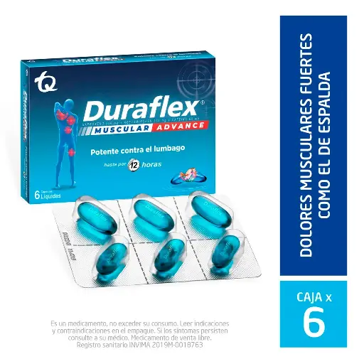 Duraflex Advance 250mg/325mg/65mg Capsula Liquida