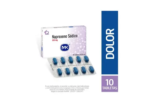 NAPROXENO SODICO 550 MG CAJA X 10 TABLETAS