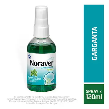 NORAVER GARGANTA SPRAY BENZOCAINA 5% X FRASCO 120 ML