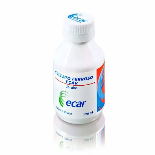 Jarabe Sulfato Ferroso Ecar Chicle Frasco X 120 Ml