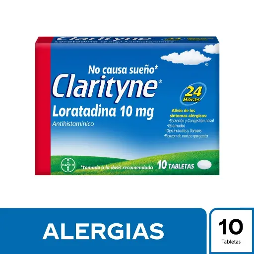 CLARITYNE LORATADINA 10 MG X 10 TABLETAS