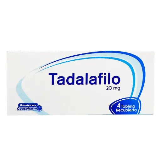 No se automedique COASPHARMA Escribir comentario TADALAFILO 20 MG (COASPHARMA) X 4 TAB