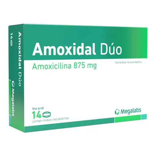 Amoxidal Dúo 875Mg Caja X 14 Grageas