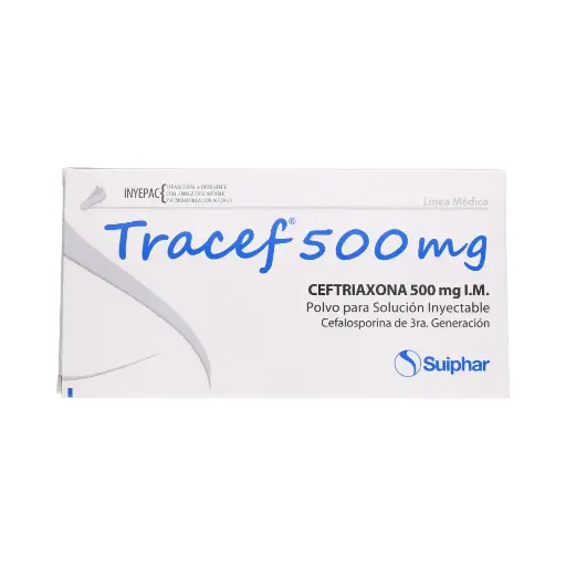 TRACEF 500 MG POLVO PARA SOLUCION INYECTABLE