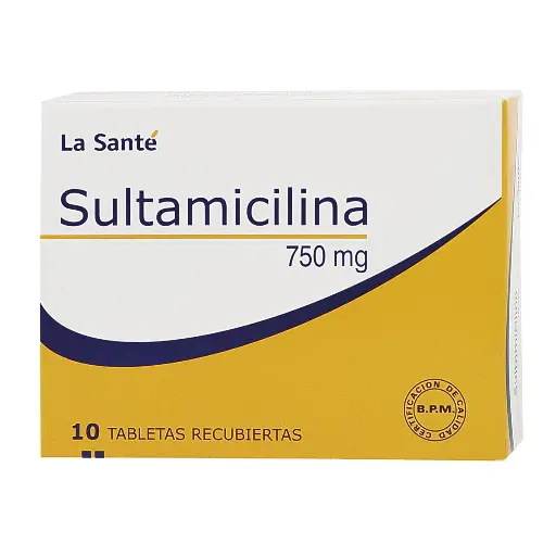 Sultamicilina 750Mg Tableta Recubierta Caja X 10 La Sante