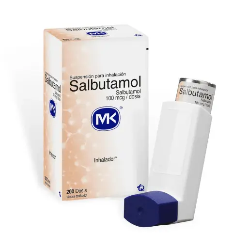 Salbutamol 100Mcg/Dosis Suspención Inhalar Oral Caja X 1Frasco Mk