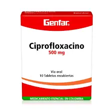 Ciprofloxacino Genfar 500 Mg Caja Con 10 Tabletas Recubiertas