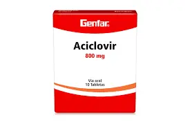 Aciclovir 800 Mg Caja Con 10 Tabletas