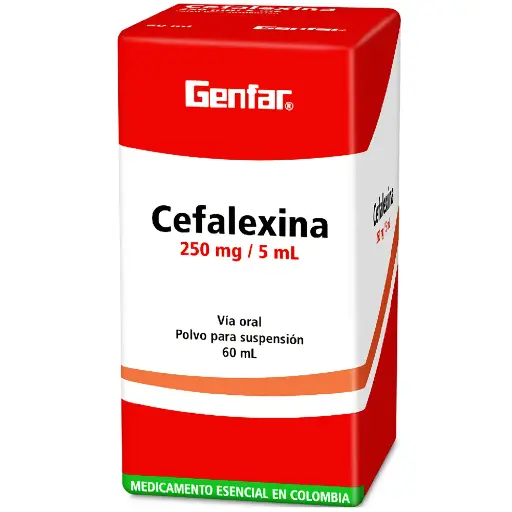 Cefalexina Polvo 250 Mg Frasco Con 60 Ml