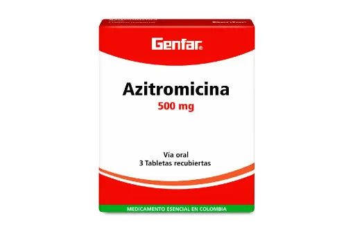Azitromicina 500 Mg Caja Con 3 Tabletas