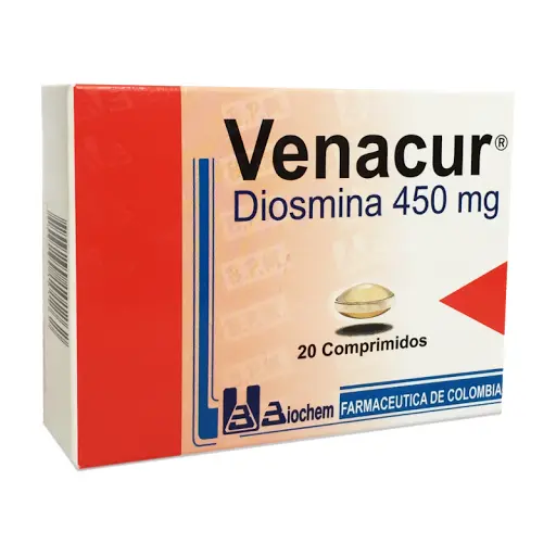 Venacur Diosmina 450 Mg Biochem Caja X 20 Comprimidos