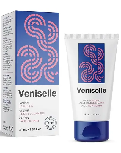 Veniselle - Crema venosa para piernas - 1.69 onzas líquidas, castaño de indias, manzanilla, ortiga, mentol