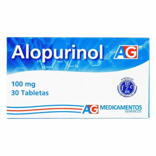ALOPURINOL 100 mg X 30 TABLETAS