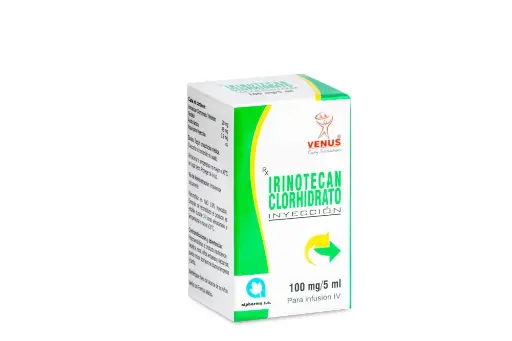 Irinotecan Caja Plegadiza Con Vial 5 mL De Solución Inyectable Rx Rx1 Rx4