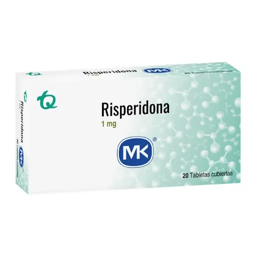 Risperidona 1 mg Caja Con 20 Tabletas Cubiertas Rx1