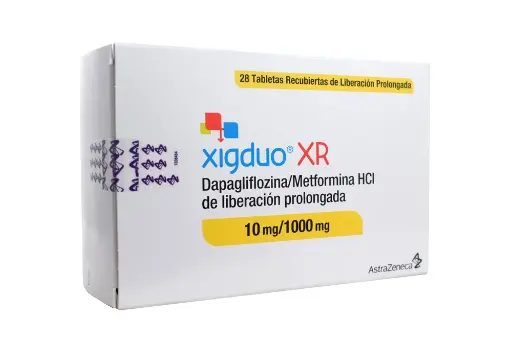 Xigduo Xr (10+1000)Mg Caja X 28 Tabletas Liberación Prolongada