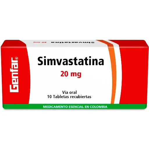SIMVASTATINA 20 MG (GENFAR)