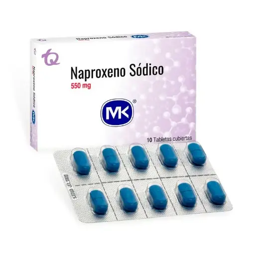 Naproxeno Sodico 550Mg Caja X 10 Tabletas Recubiertas