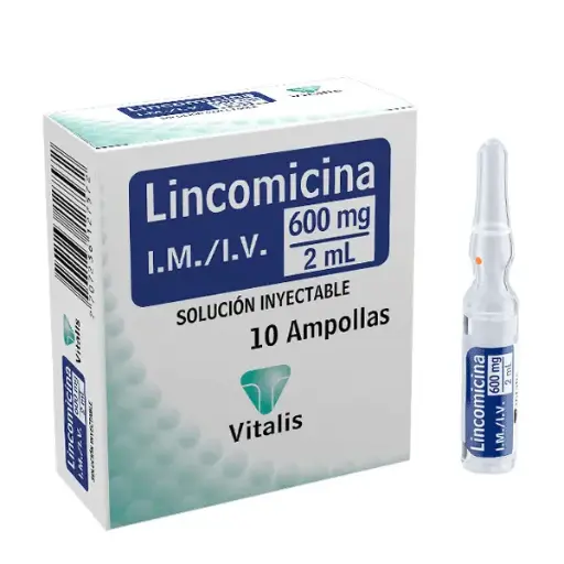 Lincomicina 600 Mg/2ml Vitalis Caja X 1 Ampolla