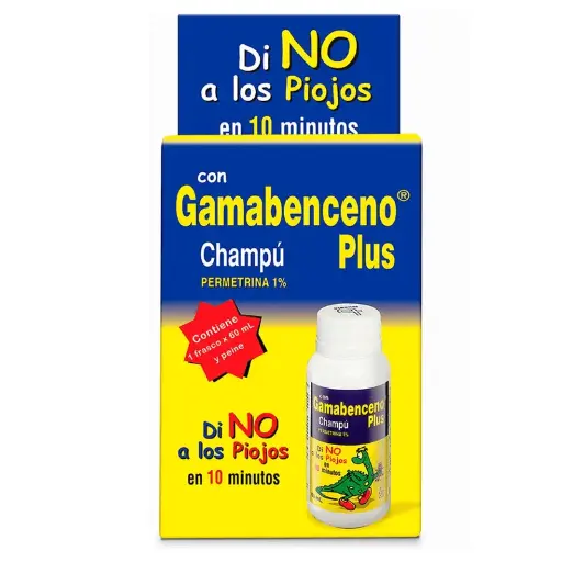GAMABENCENO CHAMPÚ PLUS FRASCO X 60 ML