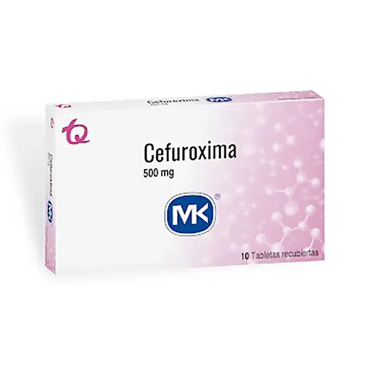 Cefuroxima 500mg Mk Caja X10 Tabletas