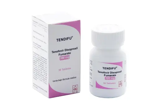 Tenofovir Disoproxil Fumarato 300 mg Caja Con Frasco Con 30 Tabletas Rx1 Rx4