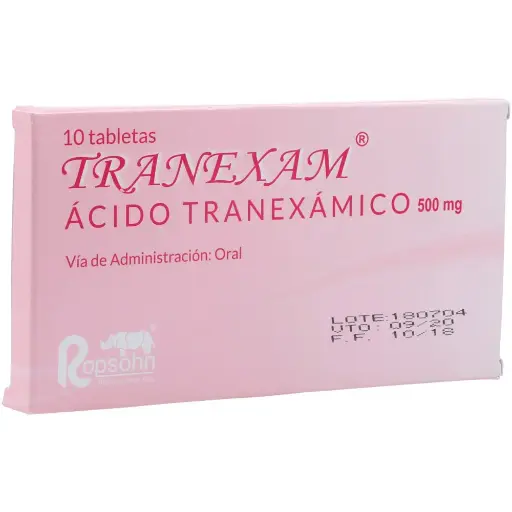 Tranexam 500Mg Caja X 10 Tabletas