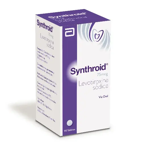 Synthroid Tabletas 75Mcg Frasco X 90