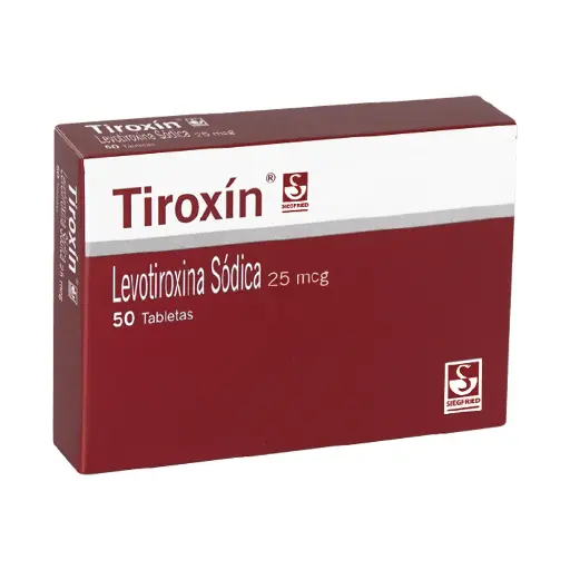 Tiroxin 25 Mcg Caja Con 50 Tabletas