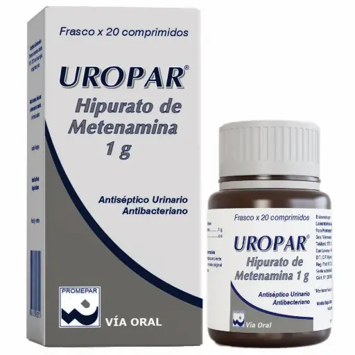 METENACINA (UROPAR) 1 G 20 COMPRIMIDOS PROMEPAR