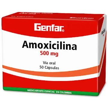 Amoxicilina 500 Mg Genfar X50 Cápsulas Genfar